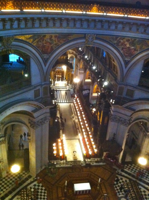 Overhead shot of St. Paul's taken from the Hall of Whispers