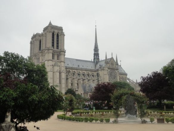 View of Notre Dame from the park