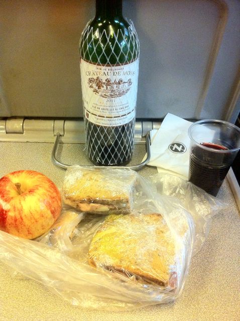 Lovely picnic on the train